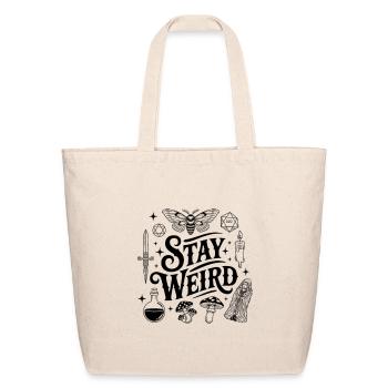 Stay Weird Witchy Ink - Motif de t-shirt - Sac fourre-tout en coton naturel - naturel - Devant