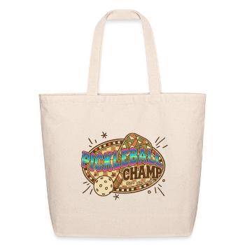Retro Pickleball Champ - Eco-Friendly Cotton Tote - natural - Front