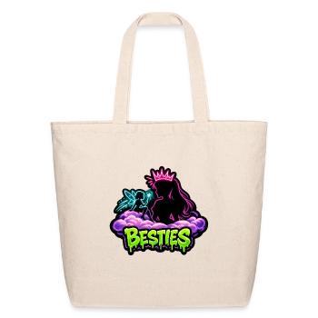 Besties Neon Crown Fantasy - Eco-Friendly Cotton Tote - natural - Front