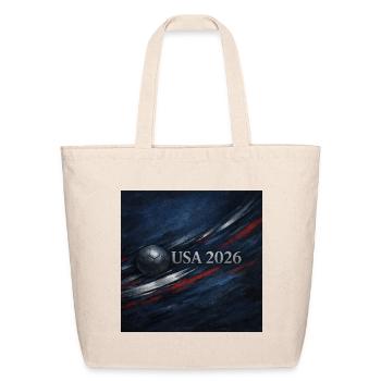 USA 2026 Soccer Emblem - Eco-Friendly Cotton Tote - natural - Front