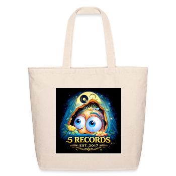 5 Records Cosmic Cartoon Logo – Est. 2017 - Eco-Friendly Cotton Tote - natural - Front