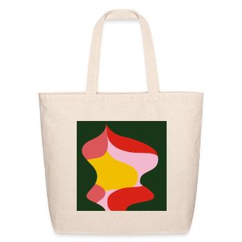 abstract - Eco-Friendly Cotton Tote - natural - Front