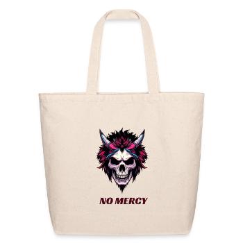 No Mercy Gaming Demon Skull Art - Eco-Friendly Cotton Tote - natural - Front