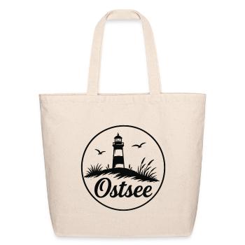 Baltic Sea Lighthouse Beach Coast Love - Eco-Friendly Cotton Tote - natural - Front