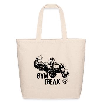 Gym Freak - Eco-Friendly Cotton Tote - natural - Front