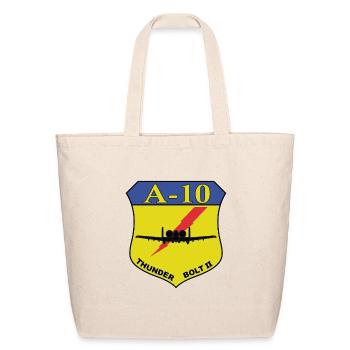 A-10 Thunderbolt II Shield - Eco-Friendly Cotton Tote - natural - Front