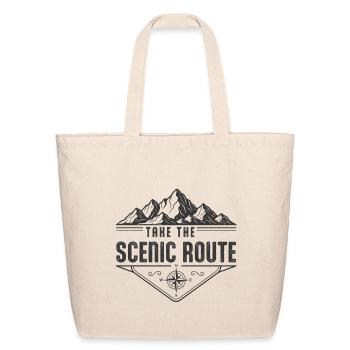 TAKE THE SCENIC ROUTE - Eco-Friendly Cotton Tote - natural - Front