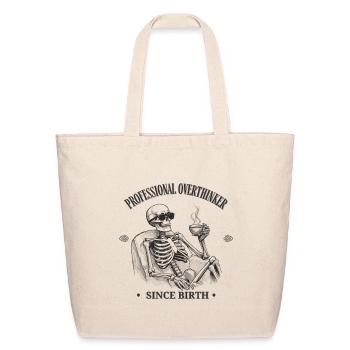 Professional Overthinker Since Birth - Eco-Friendly Cotton Tote - natural - Front