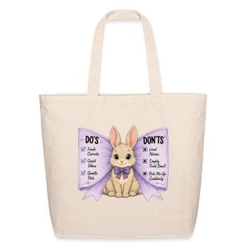 Bunny – Do's & Don'ts  - Eco-Friendly Cotton Tote - natural - Front