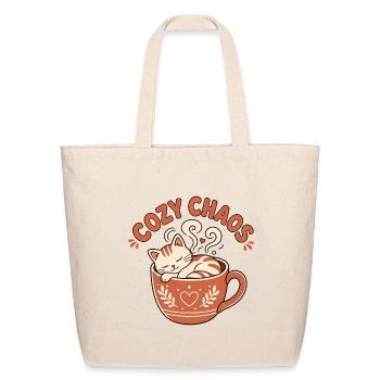 Napping in a Teacup - Eco-Friendly Cotton Tote - natural - Front