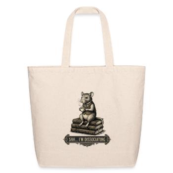 Dissociating Victorian Library Rat - Dark Academia - Eco-Friendly Cotton Tote - natural - Front