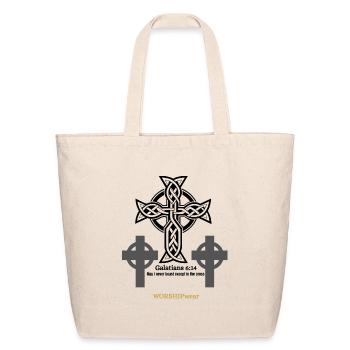 The cross - Eco-Friendly Cotton Tote - natural - Front