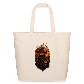 Fiery Pumpkin Scarecrow - Eco-Friendly Cotton Tote - natural - Front