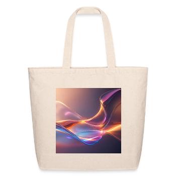 Iridescent Liquid Waves - Eco-Friendly Cotton Tote - natural - Front