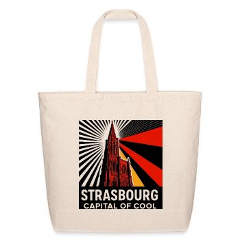Strasbourg Cathedral Sunburst - Eco-Friendly Cotton Tote - natural - Front