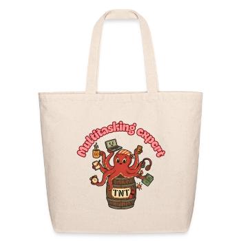 Multitasking Octopus - Eco-Friendly Cotton Tote - natural - Front