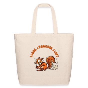 I Came I Panicked I Left Squirrel - Eco-Friendly Cotton Tote - natural - Front