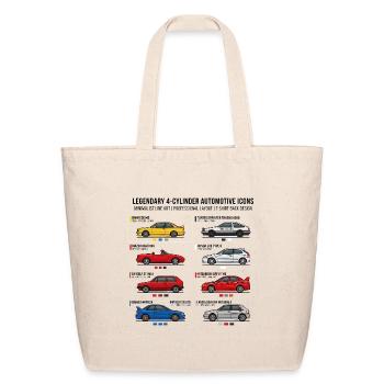 Car Design - JDM Sport Cars 4 Cylinders - Eco-Friendly Cotton Tote - natural - Front