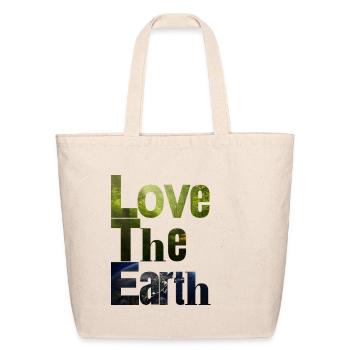 Love the earth - Eco-Friendly Cotton Tote - natural - Front