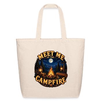 Meet Me Campfire Night - Eco-Friendly Cotton Tote - natural - Front