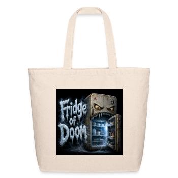Fridge of Doom - Funny Scary Monster Refrigerator  - Eco-Friendly Cotton Tote - natural - Front