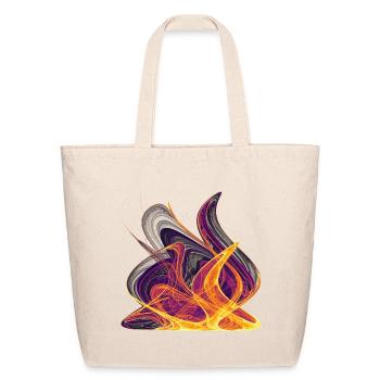 Whispers of Fire – Fractal Art - Eco-Friendly Cotton Tote - natural - Front
