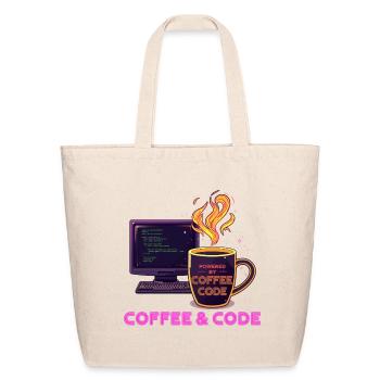 Powered by Coffee Code - Eco-Friendly Cotton Tote - natural - Front