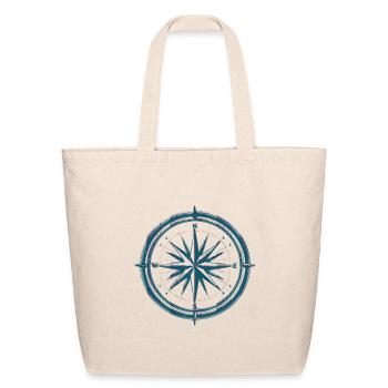 Celestial Compass Constellation T-Shirt - Eco-Friendly Cotton Tote - natural - Front