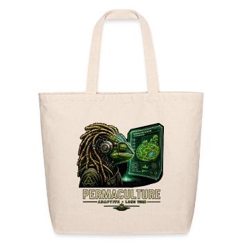 Permaculture Droid: Adaptive Design - Eco-Friendly Cotton Tote - natural - Front