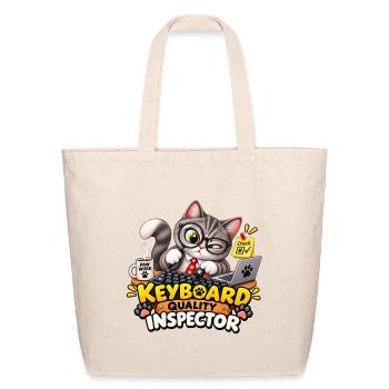 Keyboard Quality Inspector - Eco-Friendly Cotton Tote - natural - Front