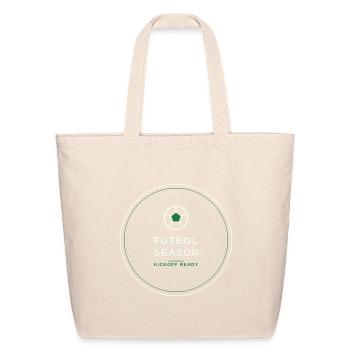 Futbol Season Kickoff Badge - Eco-Friendly Cotton Tote - natural - Front