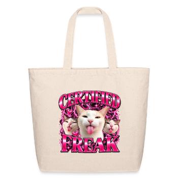 Certified Freak Cat Trio funny cats  - Eco-Friendly Cotton Tote - natural - Front