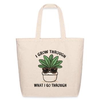 Grow Through It Plant Attitude - Sac fourre-tout en coton naturel - naturel - Devant