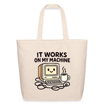 It Works On My Machine Retro PC - Eco-Friendly Cotton Tote - natural - Front