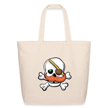 pirate_skull_and_crossbones - Eco-Friendly Cotton Tote - natural - Front
