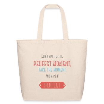 Motivational Typographic Retro Style - Eco-Friendly Cotton Tote - natural - Front
