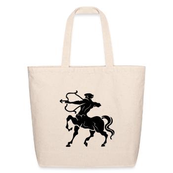 Sagittarius Centaur Archer – Zodiac Sign Symbol - Eco-Friendly Cotton Tote - natural - Front