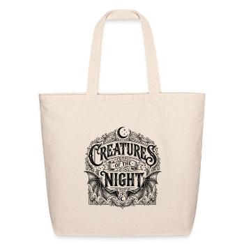 Gothic Night Crest Tee - Eco-Friendly Cotton Tote - natural - Front