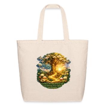 Luminous Growth Tree: Blooming Life - Eco-Friendly Cotton Tote - natural - Front