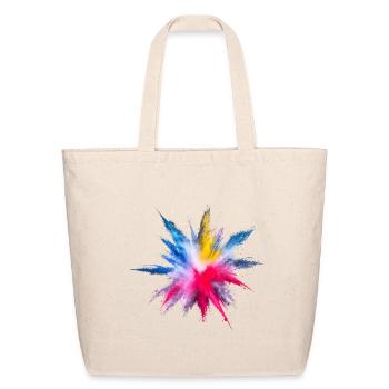 Vibrant Powder Burst - Eco-Friendly Cotton Tote - natural - Front