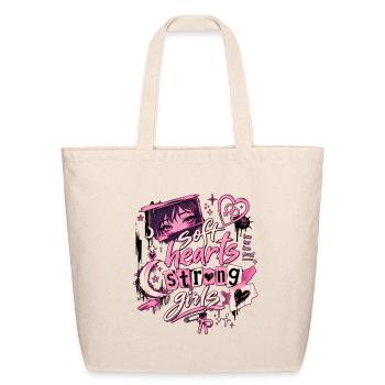 Soft Hearts Strong Girls Lesbian Anime Aesthetic - Eco-Friendly Cotton Tote - natural - Front