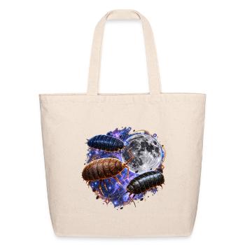 Cosmic Pill Bugs Orbit Moon - Eco-Friendly Cotton Tote - natural - Front