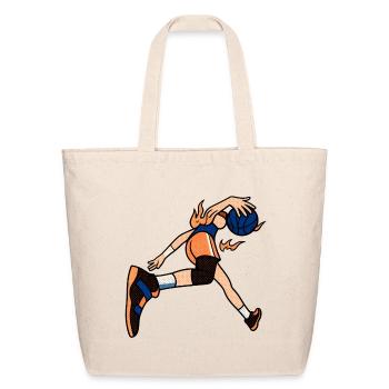 Hoops in Motion Jump - Eco-Friendly Cotton Tote - natural - Front