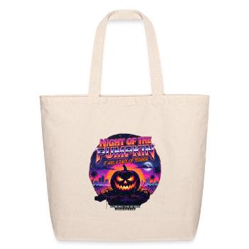 Night of the Pumpkin Retro Halloween Terror - Eco-Friendly Cotton Tote - natural - Front