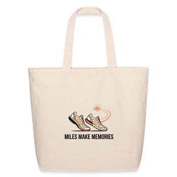 Miles Make Memories Sneakers Sunset - Eco-Friendly Cotton Tote - natural - Front