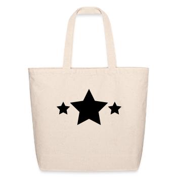 stars - Eco-Friendly Cotton Tote - natural - Front