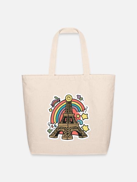 Eiffel tower - Eco-Friendly Cotton Tote - natural