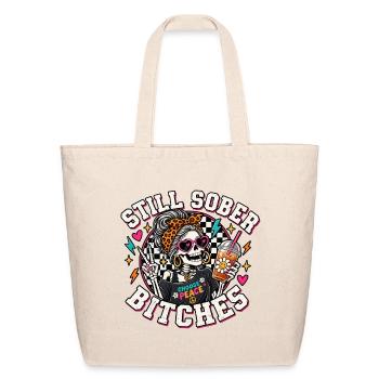  Still Sober Funny Retro Skeleton - Eco-Friendly Cotton Tote - natural - Front
