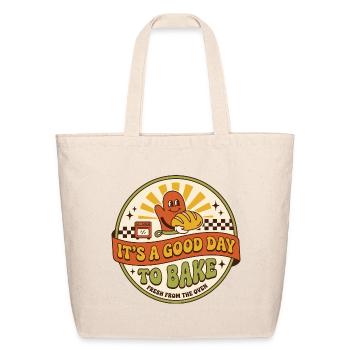 Good Day to Bake Badge - Eco-Friendly Cotton Tote - natural - Front
