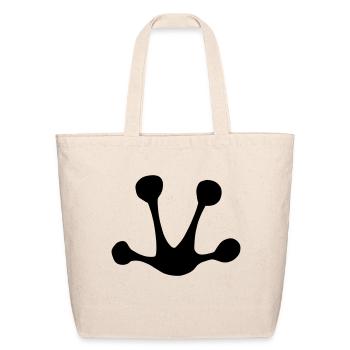frog - Eco-Friendly Cotton Tote - natural - Front